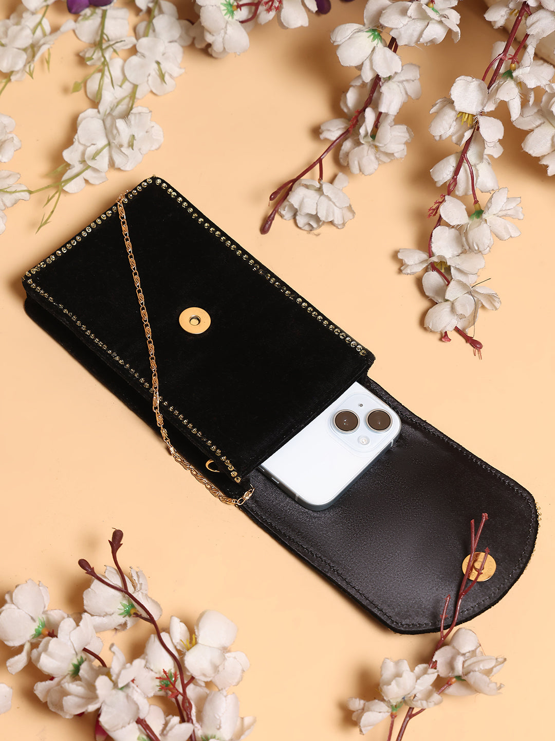 Black Mobile Sling Bag